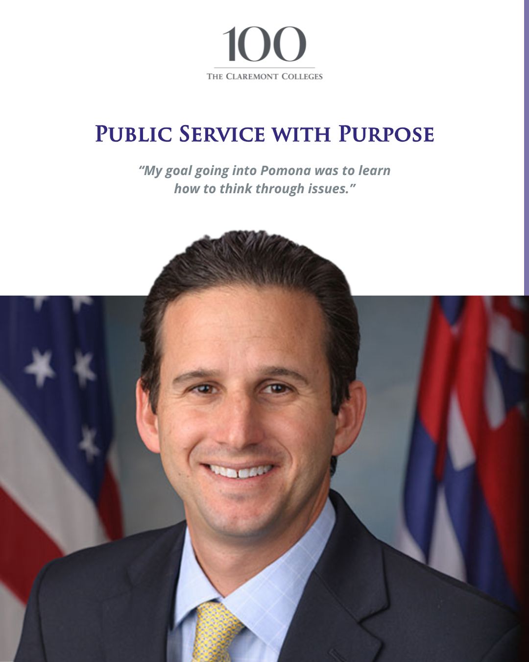 brian schatz photo in front of two flags